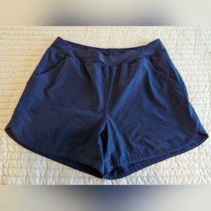 EUC Lands End navy blue swim shorts size 18w